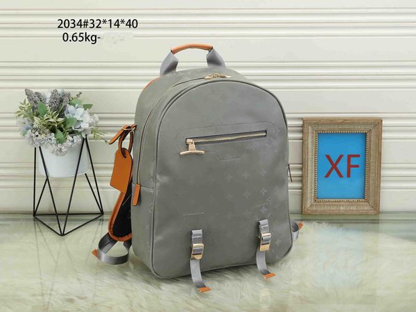 

designer handbags men women pu microfiber material leather school bag fashion knapsack 2034