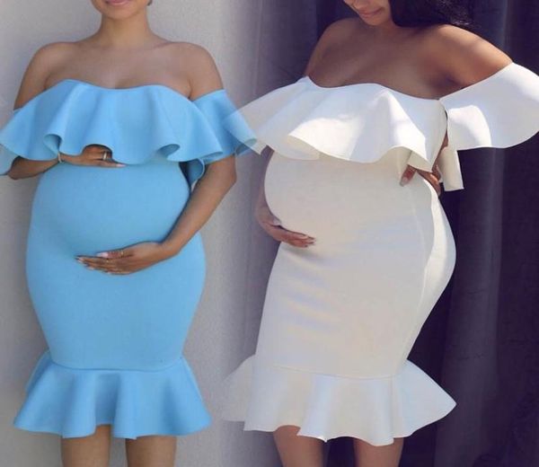 

maternity dresses for po shoot gown pregnant clothes pregnancy dress pography props skirt 2302019150842, White