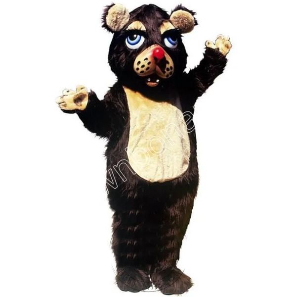 

size barnaby bear mascot costume carnival performance apparel custom fancy costume, Red;yellow