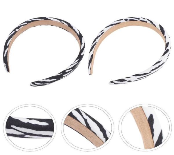 

bandanas 2pcs cow headbands hair bands for teen girls hoops04697419, Blue;gray