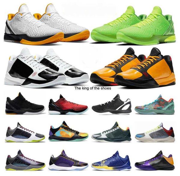 

2023 authentic 6 protro grinch basketball shoes 5 mamba mambacita sweet 16 del sol chao hall of fame rings big stage pe bruce lee lakers men, Black