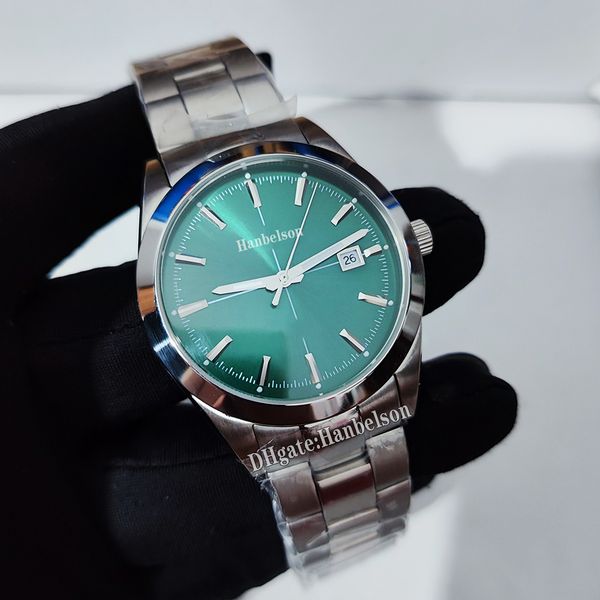 

mens watch green asia 2813 automatic movement glass bottom steel strap wristwatches 40mm watches, Slivery;golden