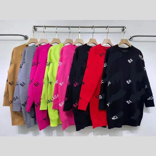 

2023fw ful letter pattern sweater designer sweatshirt sweater women long sleeved sweaters, White;black