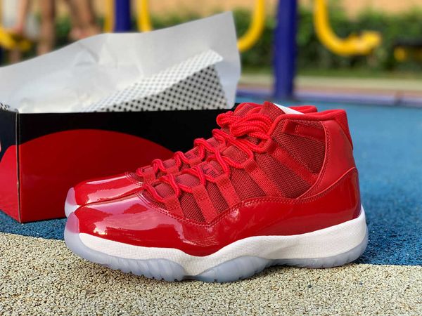 

box with quality 11s win like 96 basketball shoes mens designer shoes 11 gym red black white sports sneakers come with box size 40-47.5