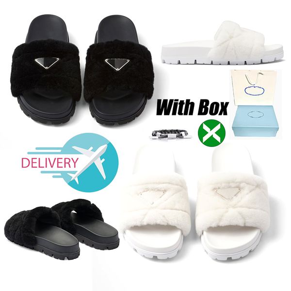 

2023 with box slides slippers designer black mules fashion womens home flip flops casual sandals summer leather slide rubber 36-41