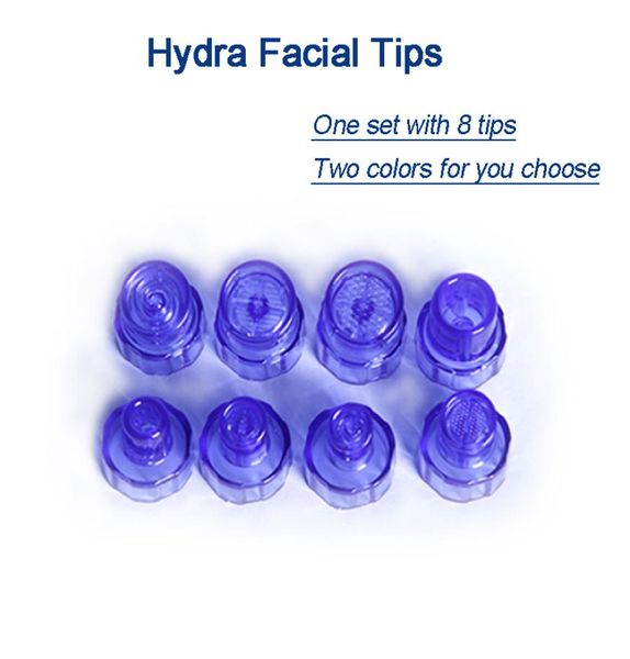 

hydra dermabrasion tips accessories with two colors peeling head derma brasion machine parts 6 or 8 tips one bag4205478