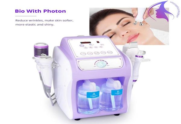 

ultrasonic microcurrent oxygen jet led skin scrubber cold facial beauty machine7966254, Black;white