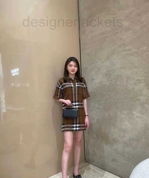 

basic & casual dresses designer european goods 2023 summer new style slim polo neck dress sar6, Black;gray