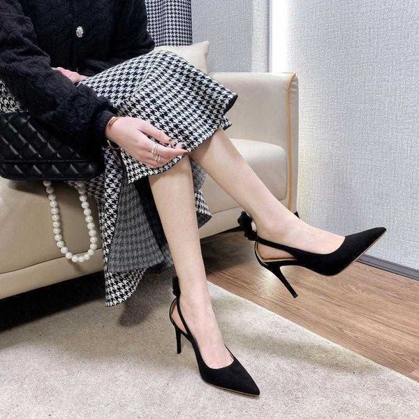 

lady sandals high heeled shoes on the bed cannon for women slim heels night scene foreign style not tiring feet rabbit ears fairy headband s, Black