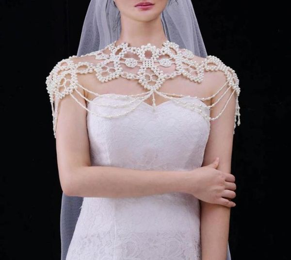 

wraps jackets pearl wedding shawl cape women jacket shrug hooded dress bolero girl princess party wrap bridal6019961, White
