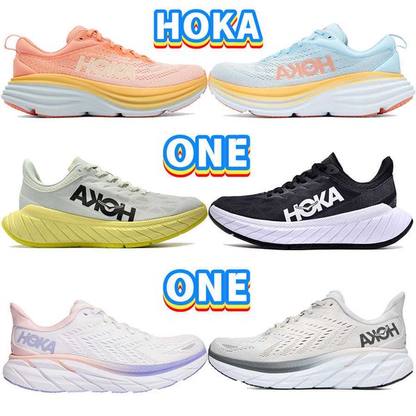 

hoka one running shoes bondi 8 clifton 8 carbon x 2 lilac marble amber yellow goblin blue white black diva citrus coral men women sports tra