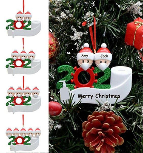 

2020 quarantine ornament christmas tree hanging pendant diy name blessing pendant with hand sanitized christmas ornament sea shipp5275406