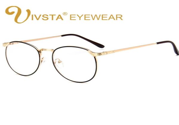 

ivsta oversized glasses men fashion big large gold metal optical frame degree prescription lenses myopia round oval spring hinge5816145, Silver