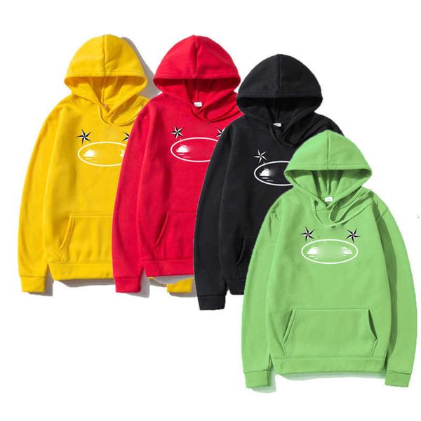

mens hoodies corteizs sweatshirts ship printed designer women fashion loose demon island streetwear clothing lovers jhwj, Black