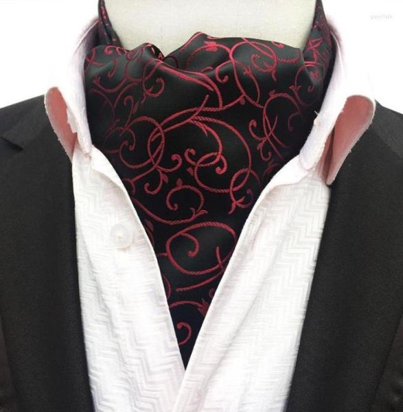 

neck ties 155cm mens ascot vintage paisley classic wedding formal cravat self gentleman polyester tie7157196, Blue;purple