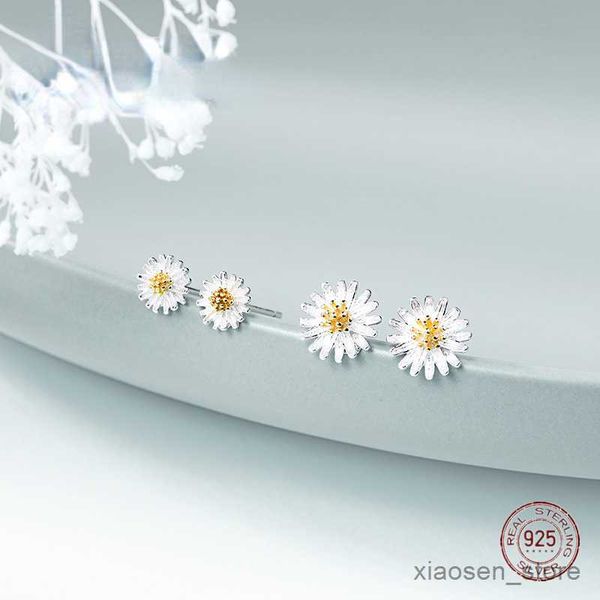 

stud sterling silver little earrings for women students temperament sun flower earring fashion jewelry r230628, Golden;silver