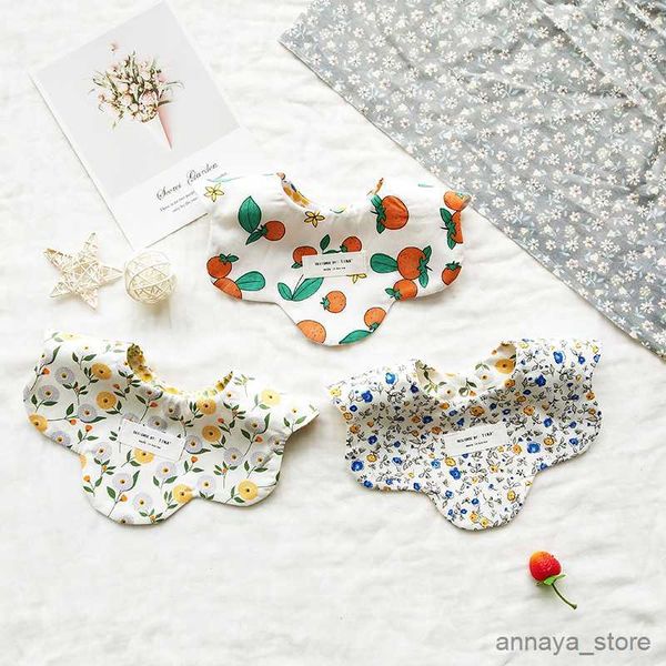 

bibs burp cloths style newborn baby cotton bibs floral print double-side floral pastoral type infant baby burp cloths saliva towel r230628