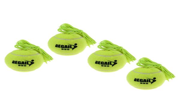 

4 piece rubber felt tennis ball and string replacement for tennis trainer green5478752