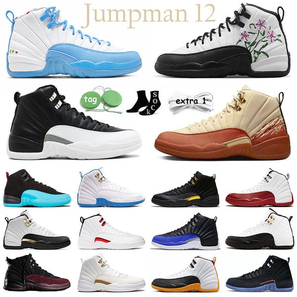 

jorda 12 playoffs basketball shoes jordens 12s men sports black taxi brilliant orange royalty stone blue gamma blue the master black taxi tr