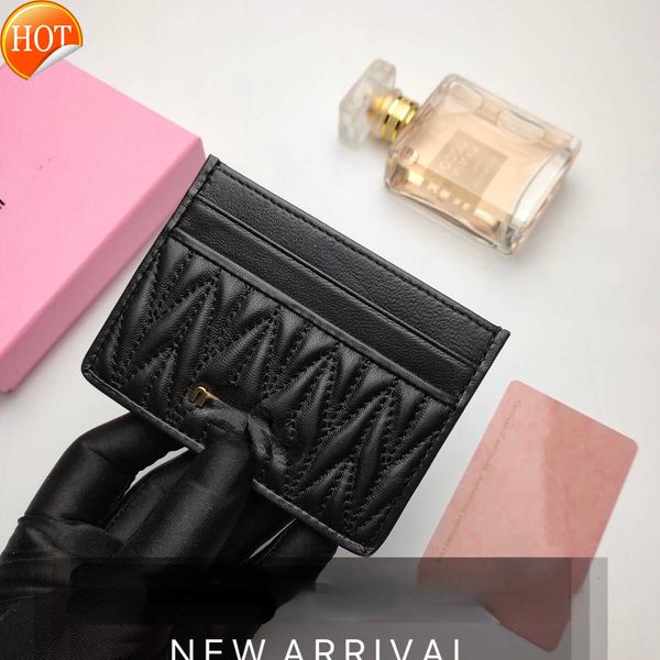 

luxury brand designer card pack full sheepskin women bag pleated leather exquisite and small girl heart zero purse first choice for foreign, Red;black