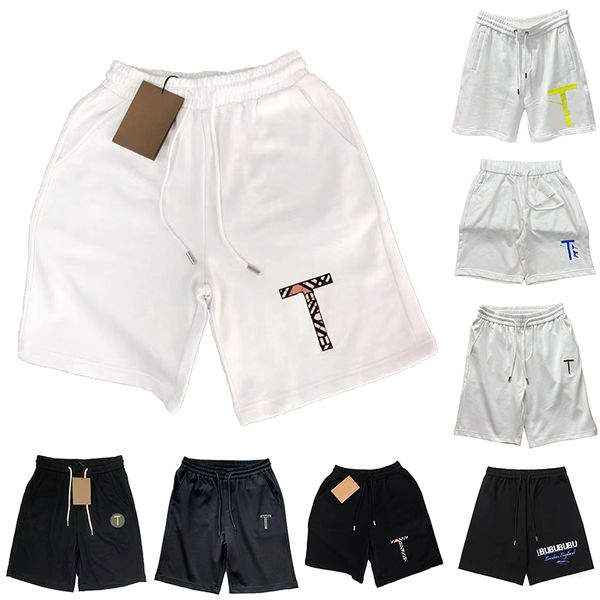 

men's shorts designer mens cotton shorts pants european and american style brand trend classic simple checkered loose large women', White;black
