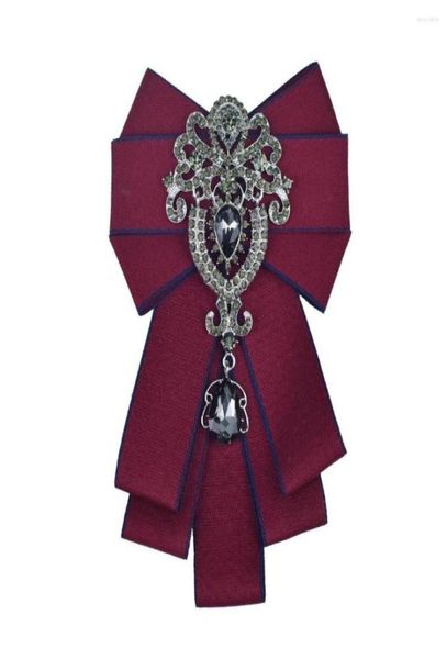 

bow ties rhinestone tie for men39s wedding business banquet cocktail party fashion formal wear dress suits accessories british 3120431, Black;gray