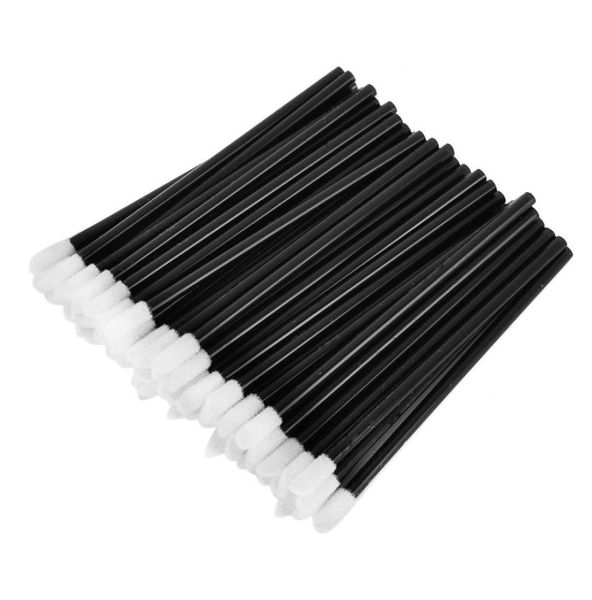

100 pcs disposable lipbrush lip gloss brush wands hollow lipstick gloss applicators cosmetic make up tool sponge 8384063