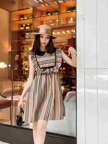 

basic & casual dresses designer high end european 2023 summer new age reducing polo neck style slim plaid dress 73ae, Black;gray
