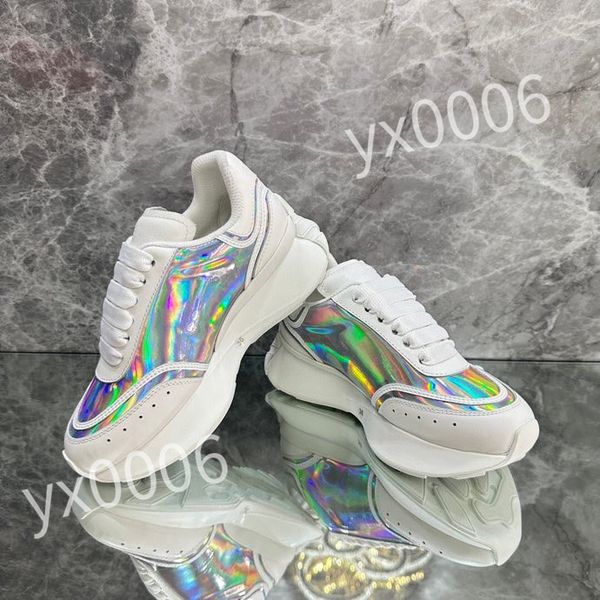 

2023 designer sneaker men women reflective casual shoes genuine leather sneakers party calfskin quality shoe, Black