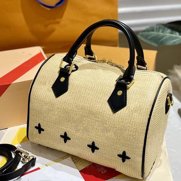 

luxury designer straw bag beach tote for women travel wallet shopping bags clutch crossbody fashion shoulder bags