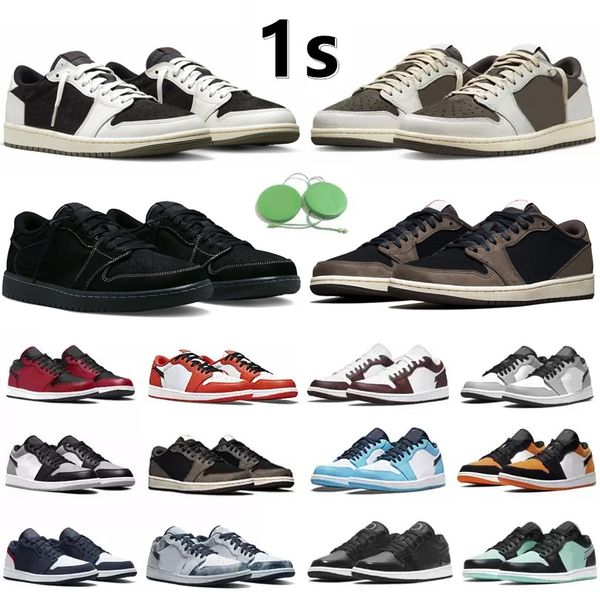 

jumpman 1 1s low mens basketball shoes sneaker olive reverse mocha fragment dark mocha white camo wolf grey paint drip bred diamond men wome