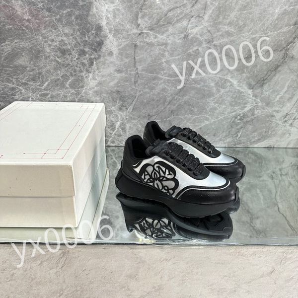 

luxurys designer sneaker men women reflective casual shoes genuine leather sneakers party calfskin quality shoes, Black