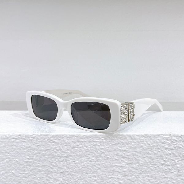 

white grey rectangle sunglasses with crystal stones 0096 women summer sunnies gafas de sol designers sunglasses shades occhiali da sole uv40, White;black