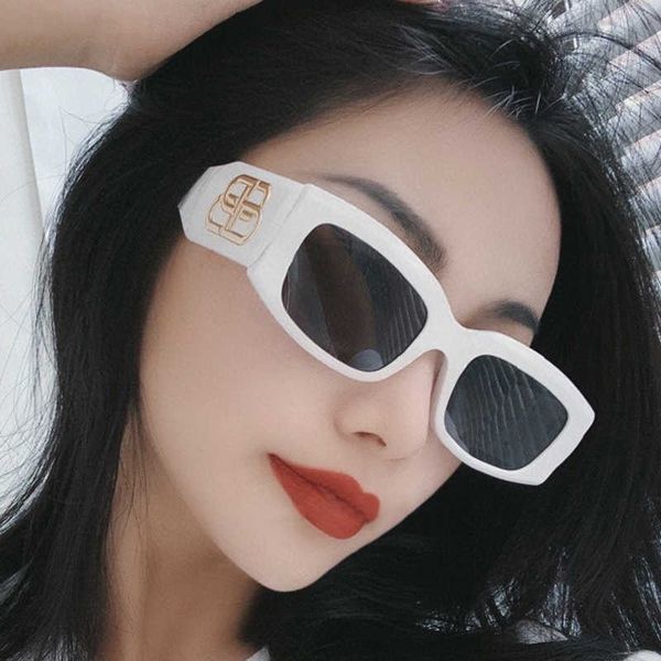 

wholesale of sunglasses personality square street shooting show exaggeration double b sunglasses fashion, White;black