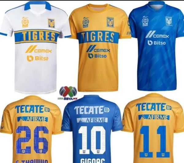 

customized 23-24 tigres soccer jerseys 10 gignac 26 thauvin 19 pizarro 11 nico 3 c.salcedo 5 r.carioca 13 d.reyes kingcaps thai quality foot, Black;yellow