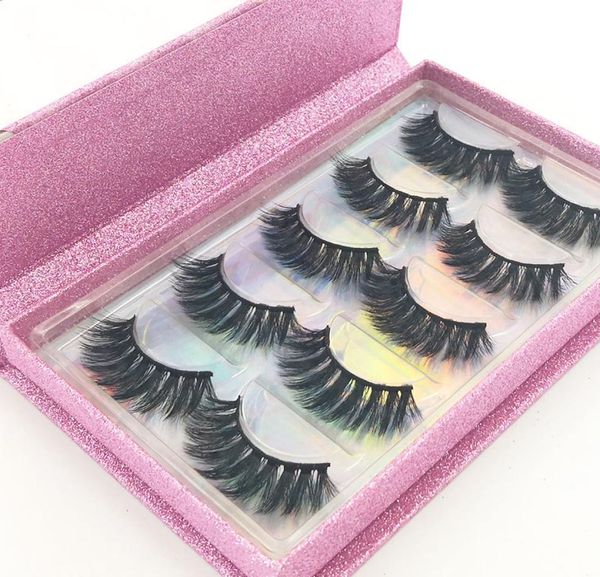 

3d mink eyelashes natural false eyelashes long eyelash extension faux fake eye lashes makeup tool with box 5pairsset4811093