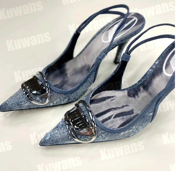 

d-venus sb denim heels slingback womens sandals pumps d kittie canvas d venus beach summer luxury designer high heel party wedding lea4, Black
