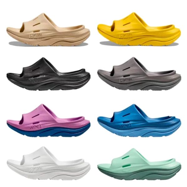 

designer sandals hoka ora recovery slide 3 mens slippers sliders hokas shoes womens navy triple black white yellow pink girls beach sandal s