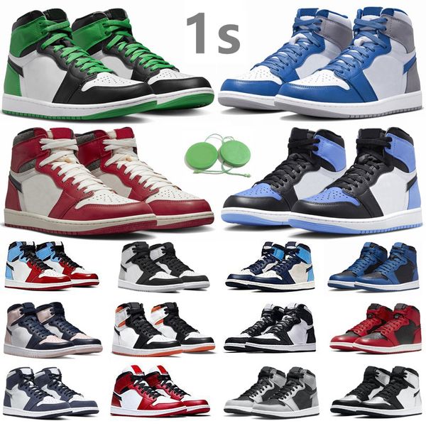 

1 1s mens basketball shoes lucky green true blue unc toe gorge green lost found starfish bred patent dark mocha denim obsidian men women tra