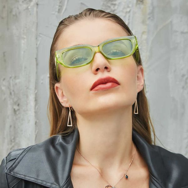 

kajila fashion small box sunglasses for women anti uv trend meno2m5, White;black