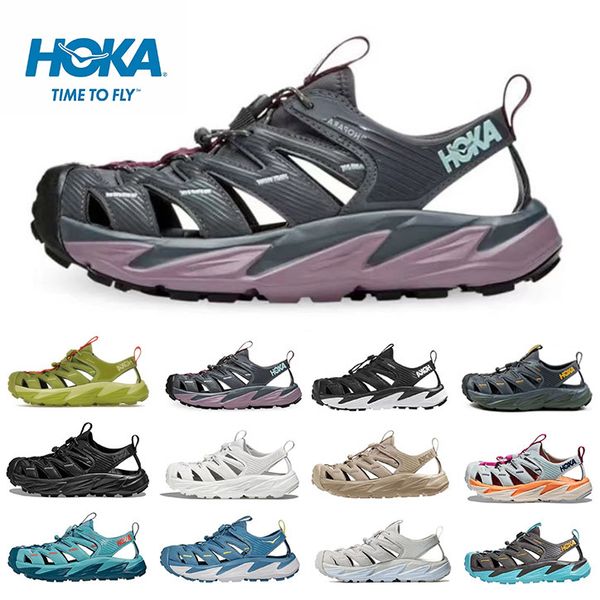 

hoka one one hopara sandals designer men women beach hokas slippers summer slides for men and women, Black
