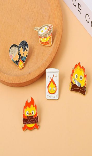

calcifer enamel pin custom fire elf japanese anime brooches anime brooch lapel badge cartoon jewelry gift for kids friends anime a8580520, Blue