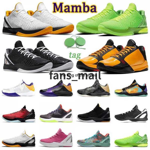 

mamba zoom 6 protro men basketball shoes grinch all-star del sol mambacita alternate bruce lee 5 rings lakers mens trainers outdoor sports s, Black