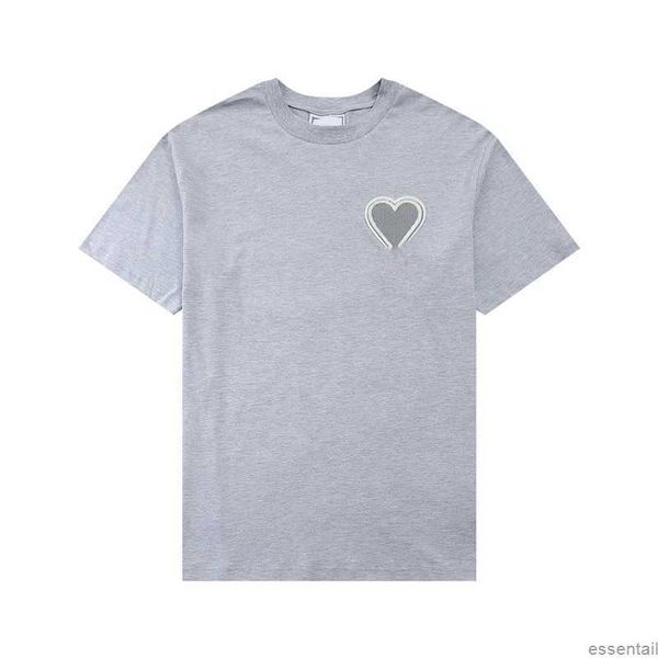 

paris designer amis t shirt tshirts 2023 new embroidery letter pure cotton short sleeves men women luxury clothing fashion casual t shirt u4, White;black
