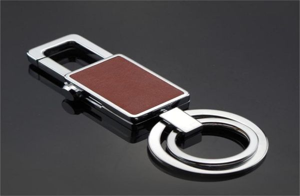 

fashion car keyrings keychain leather men key charm bag pendant key chains jewelry bag charm gift 2 colors for choose9252985, Silver