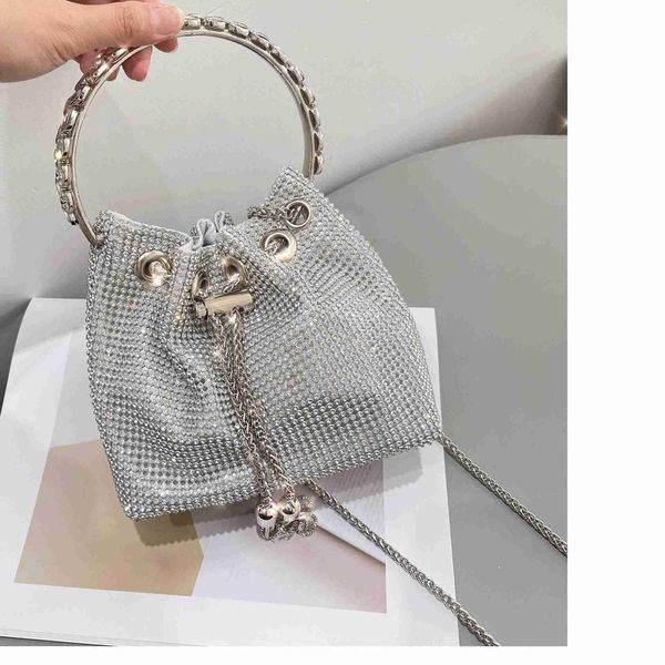 

in demand shoulder bags diamonds designer bag high grade rhinestone tote bag shiny bucket bags niche light luxury handbag hand dinner messen