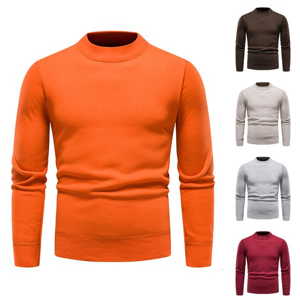 

men's tshirts winter fashion solid color pullover sweater casual versatile male warm m4xl 230628, White;black