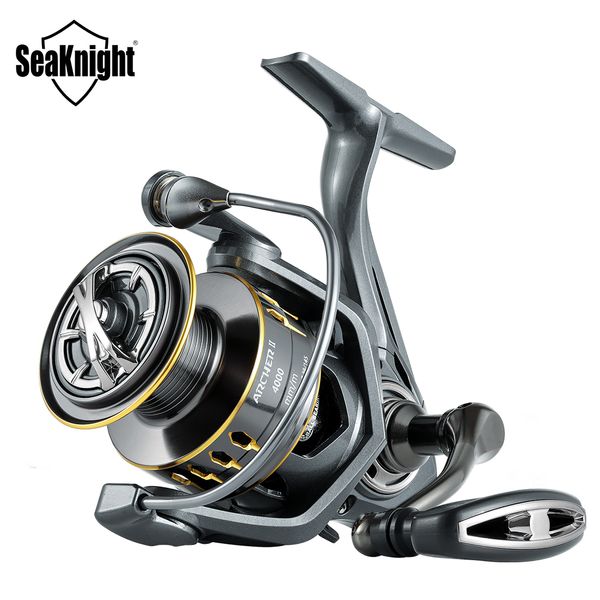 

baitcasting reels seaknight brand archer2 series fishing reel 5.2 1 4.9 1 max drag power 28lbs aluminum spool fish alarm spinning reel 2000-