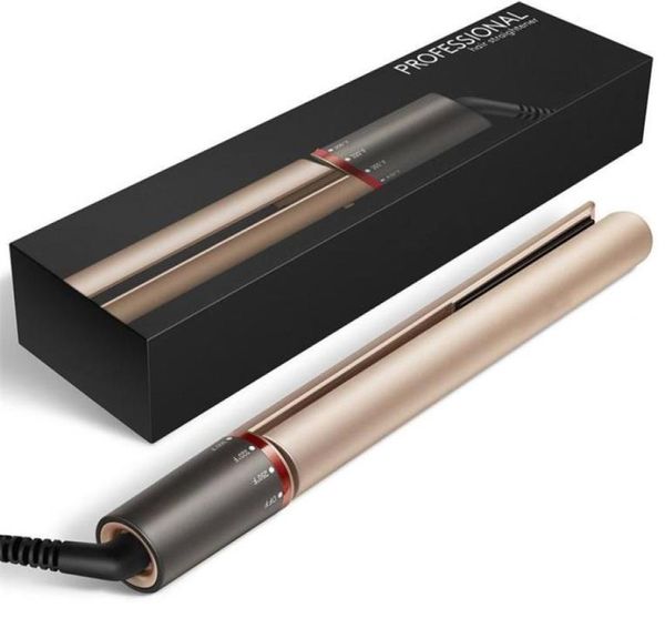 

1 inch hair straightener and curling iron for hair styling 2 in 1 tourmaline ceramic straightening hair with rotating adhustable t2199121, Black