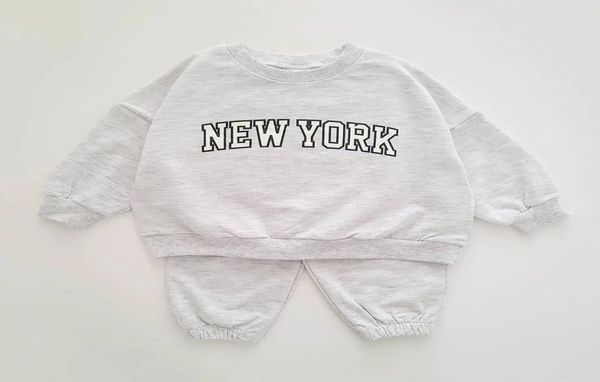 

clothing sets melario ins kids boys york sweatshirt jogger pants set autumn baby girls clothes toddler hoodie and pants 2 pcs outf5055655, White